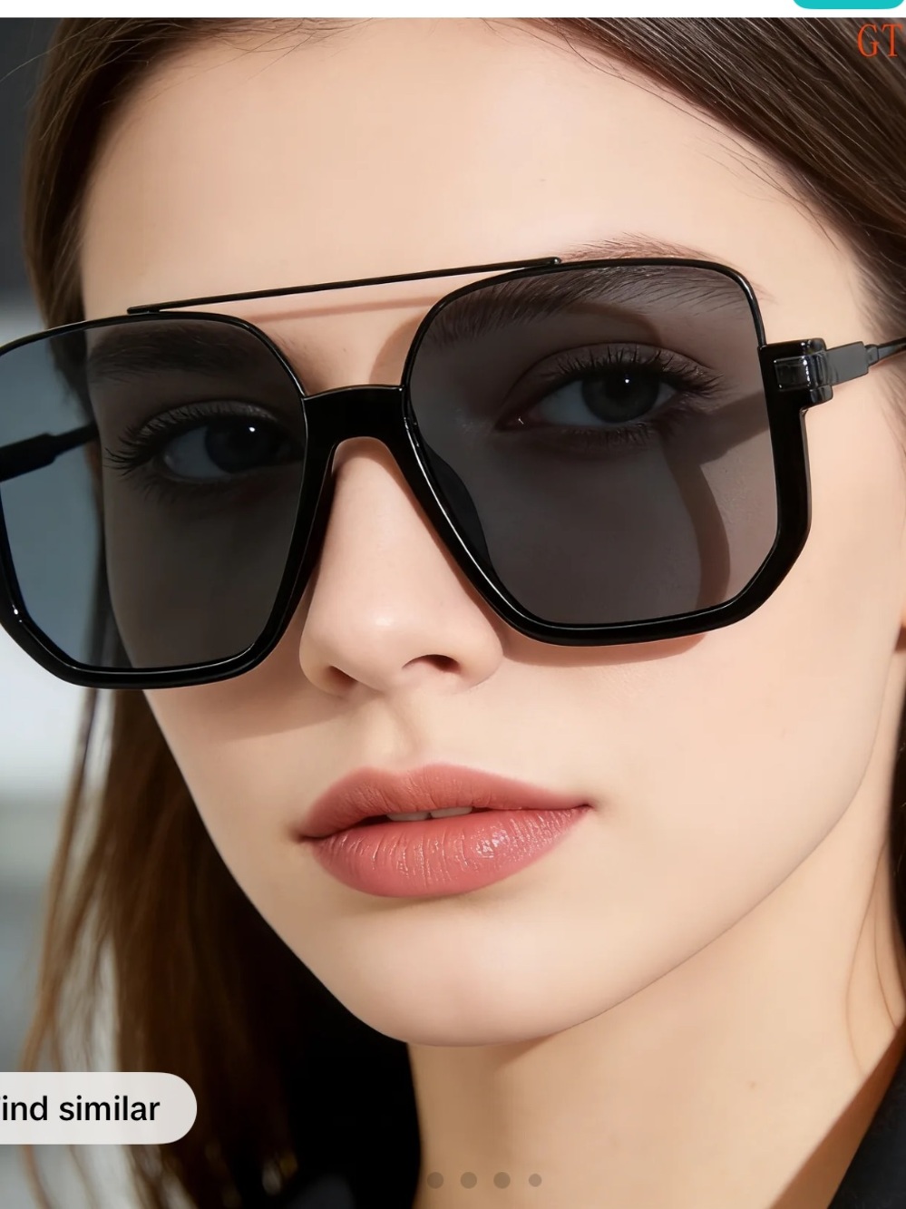 Oversized Square Sunglasses. NWOT. Black or Orange. (No case) - Picture 3 of 6